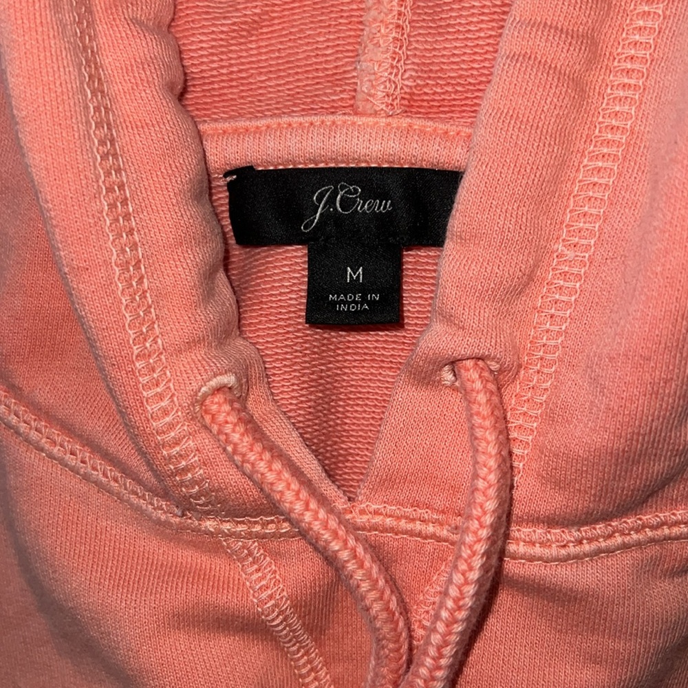 J. Crew Coral Hooded Sweatshirt M